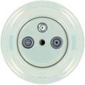 PORCELAIN WALL SOCKET CONCHA TV ANTENNA - DYKE & DEAN