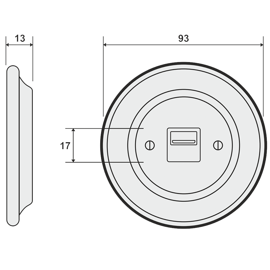 PORCELAIN WALL SOCKET DERMA HDMI - DYKE & DEAN