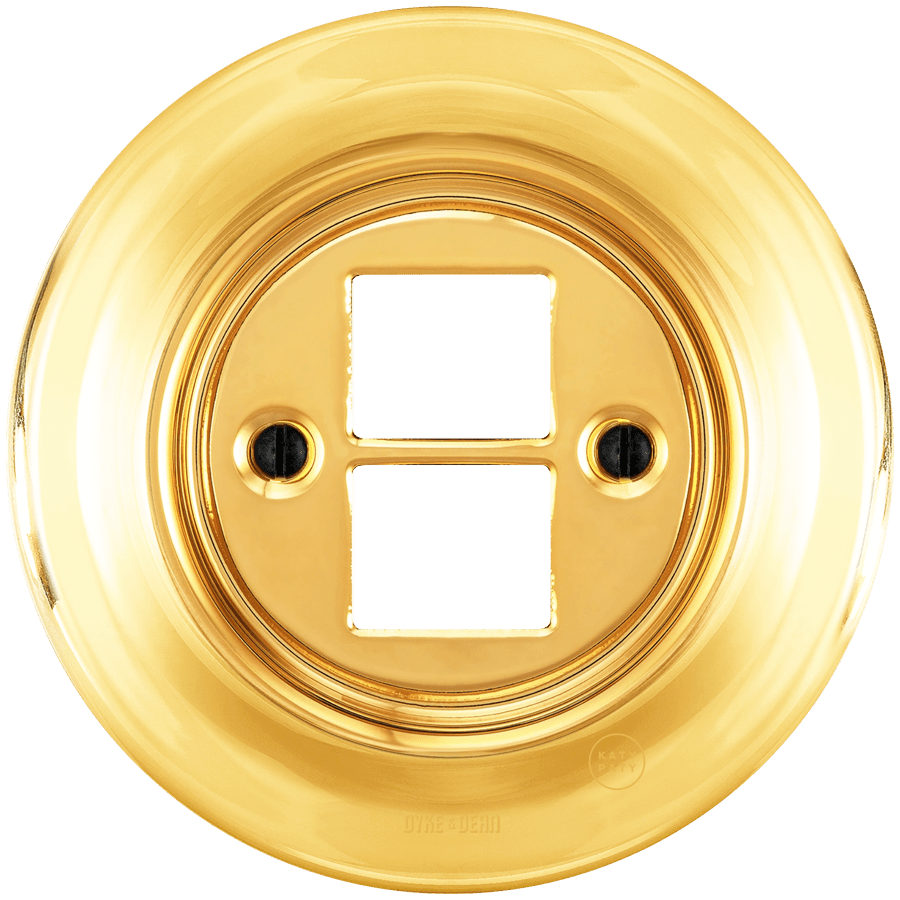 PORCELAIN WALL SOCKET GOLD PC/USB - DYKE & DEAN