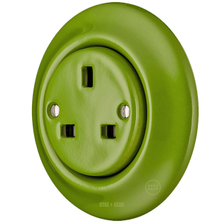 PORCELAIN WALL SOCKET GREEN UK - DYKE & DEAN