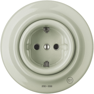 PORCELAIN WALL SOCKET GREY GREEN SCHUKO - DYKE & DEAN