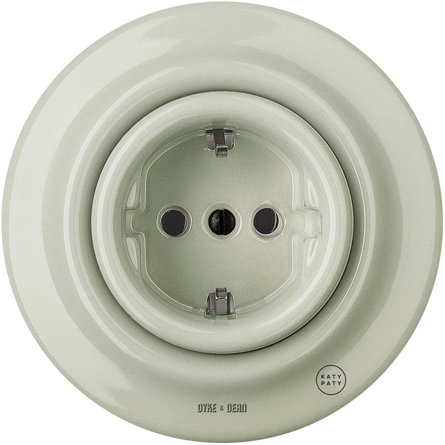 PORCELAIN WALL SOCKET GREY GREEN SCHUKO - DYKE & DEAN