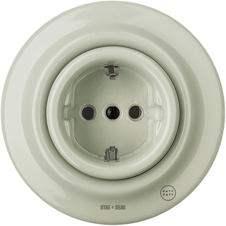 PORCELAIN WALL SOCKET GREY GREEN SCHUKO - DYKE & DEAN