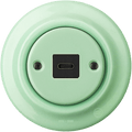 PORCELAIN WALL SOCKET MINT GREEN USB-C - DYKE & DEAN