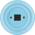 PORCELAIN WALL SOCKET PASTEL BLUE USB-C - DYKE & DEAN