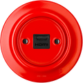 PORCELAIN WALL SOCKET RED HDMI - DYKE & DEAN