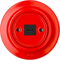 PORCELAIN WALL SOCKET RED USB-C - DYKE & DEAN