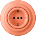 PORCELAIN WALL SOCKET SALMON SCHUKO - DYKE & DEAN