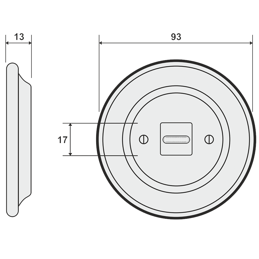 PORCELAIN WALL SOCKET SALMON USB-C - DYKE & DEAN