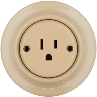 PORCELAIN WALL SOCKET SAND USA 15 AMP - DYKE & DEAN