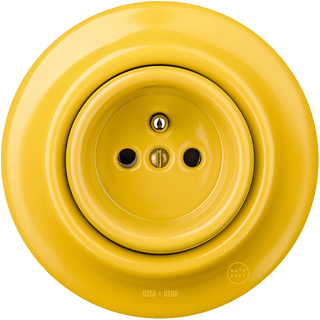 PORCELAIN WALL SOCKET YELLOW - DYKE & DEAN