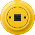 PORCELAIN WALL SOCKET YELLOW HDMI - DYKE & DEAN