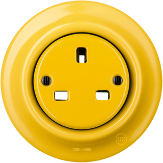 PORCELAIN WALL SOCKET YELLOW UK - DYKE & DEAN