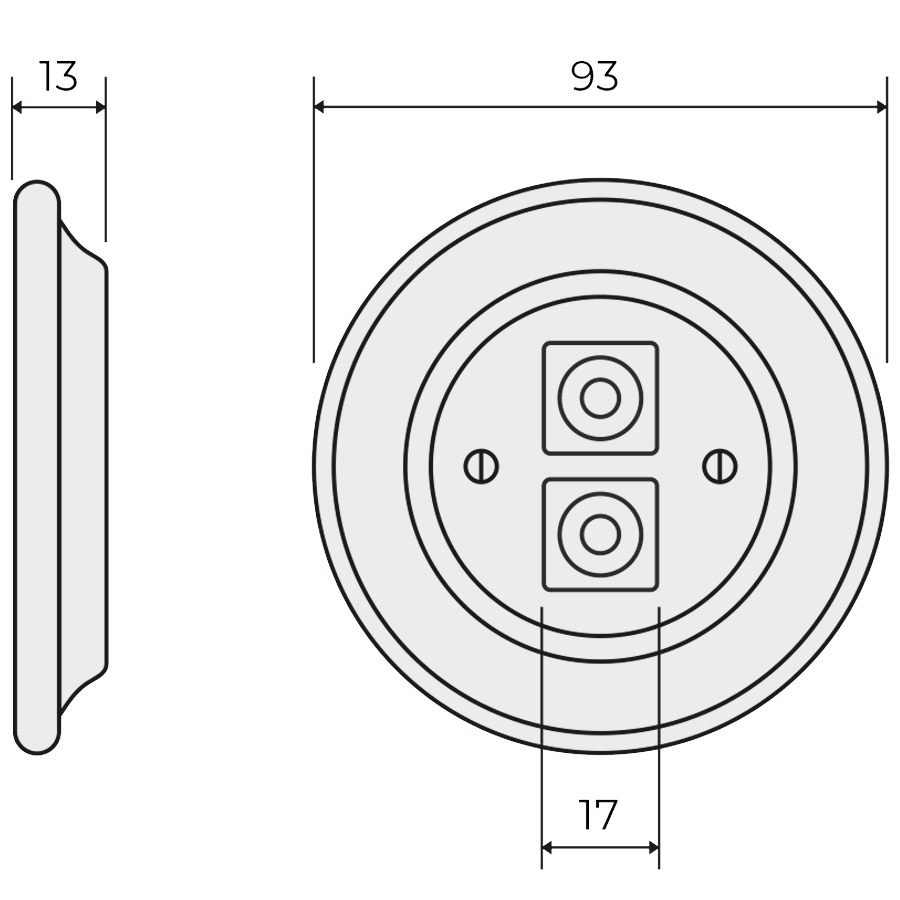 PORCELAIN WALL SPEAKER SOCKET DERMA - DYKE & DEAN