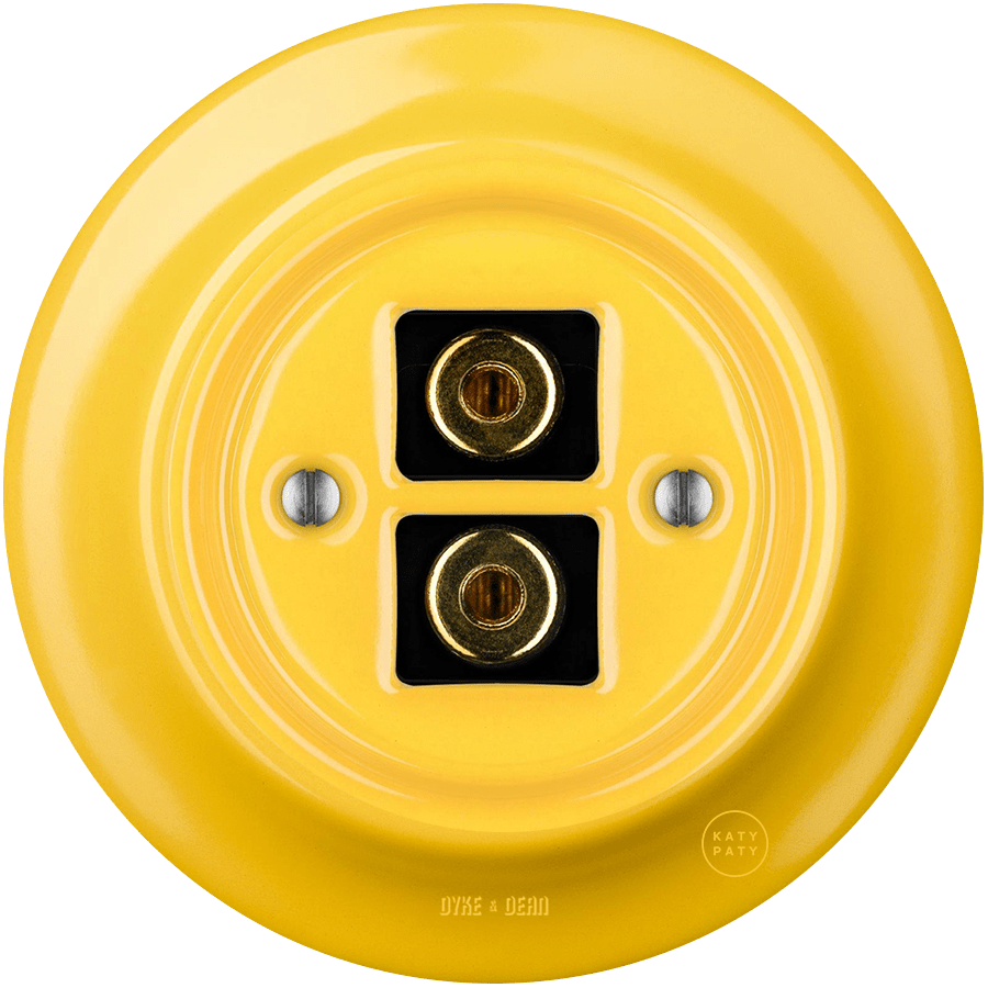 PORCELAIN WALL SPEAKER SOCKET YELLOW - DYKE & DEAN