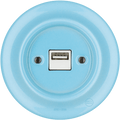 PORCELAIN WALL USB CHARGER PASTEL BLUE - DYKE & DEAN
