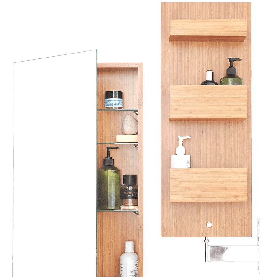 REVOLVING MIRROR CABINET 1400 BAMBOO - DYKE & DEAN