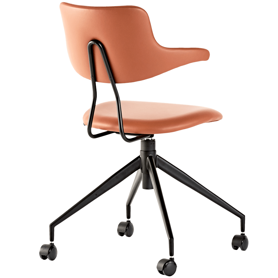 VL119 LEATHER SWIVEL CHAIR - DYKE & DEAN