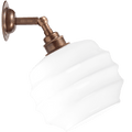 WALL ARM OPAL RIPPLE GLASS SHADE SMALL - DYKE & DEAN