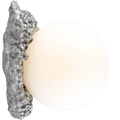 WALL LIGHT NATURAL METAL OPAL GLOBE - DYKE & DEAN
