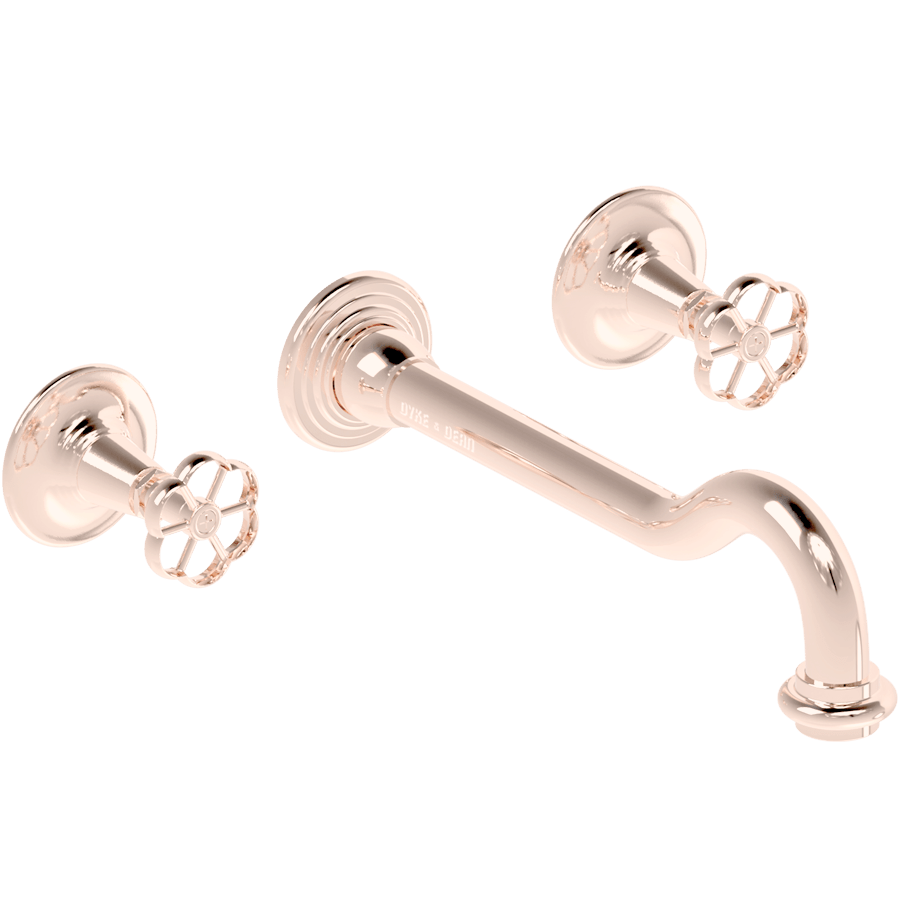 WALL MOUNTED SPOUT DROP FLOWER TAPS - DYKE & DEAN