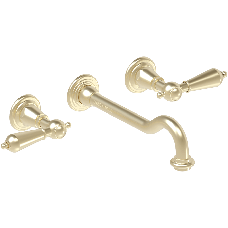 WALL MOUNTED SPOUT DROP LEVER TAPS - DYKE & DEAN