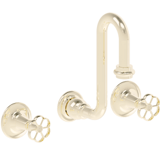 WALL MOUNTED SWAN SPOUT FLOWER HANDLE TAPS - DYKE & DEAN