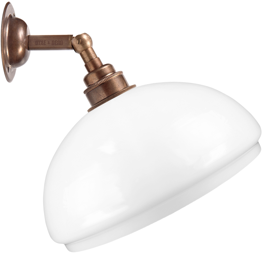 WALL ARM OPAL DOME GLASS SHADE SMALL - WALL LIGHTS - DYKE & DEAN  - Homewares | Lighting | Modern Home Furnishings