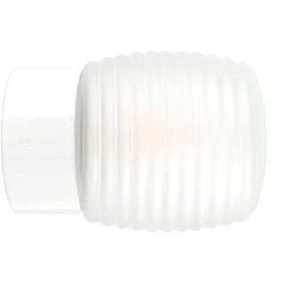 WHITE CERAMIC REARWIRED WALL LAMPS - DYKE & DEAN