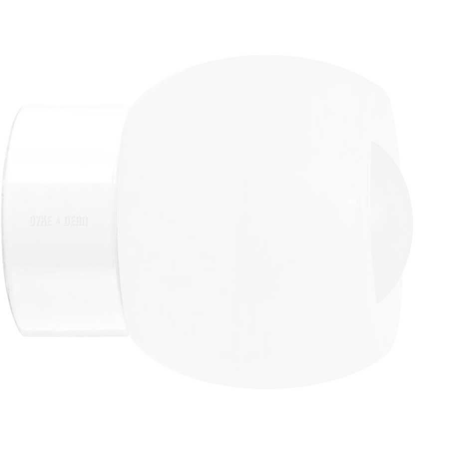 WHITE CERAMIC REARWIRED WALL LAMPS - DYKE & DEAN