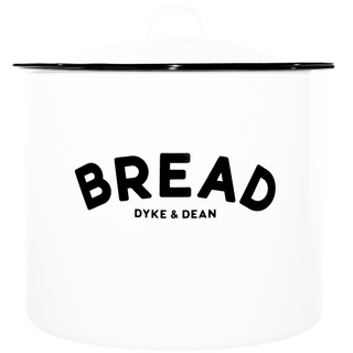 WHITE ENAMEL BREAD BIN - DYKE & DEAN