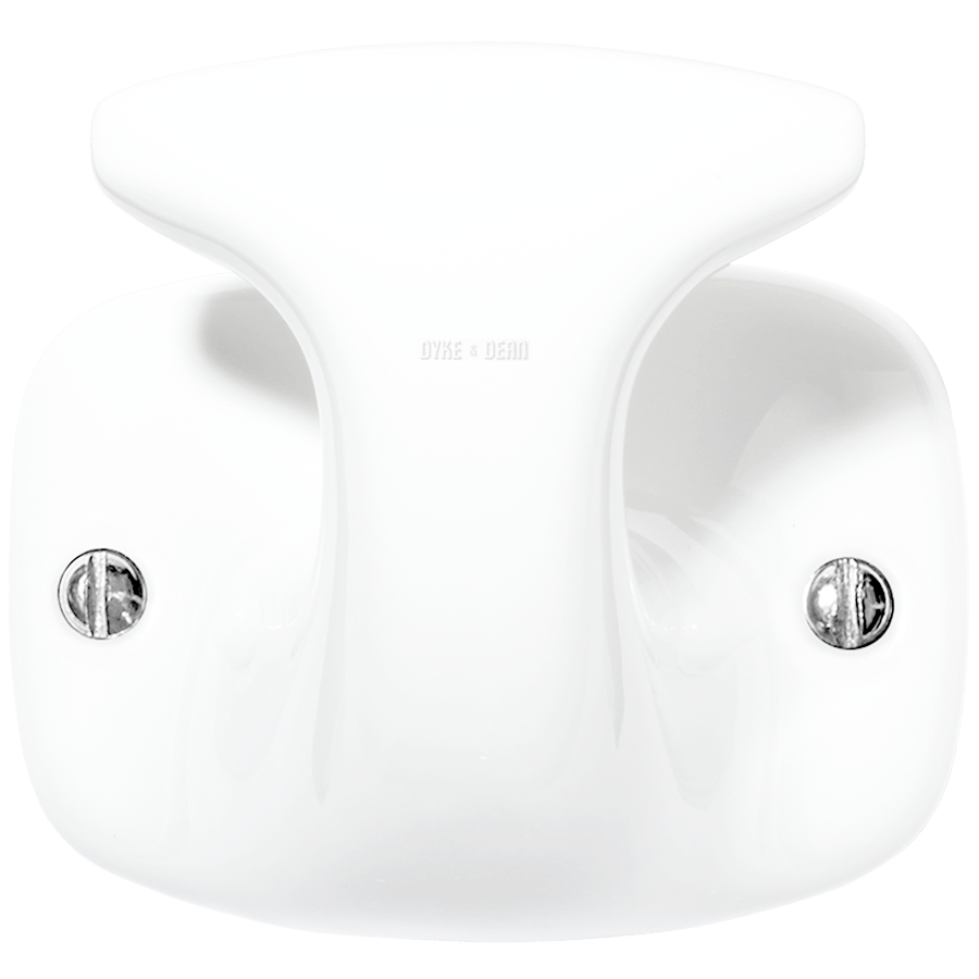 WHITE PORCELAIN ROBE HOOK - DYKE & DEAN