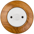 WOODEN PORCELAIN WALL SOCKET ROBUS MOTION SENSOR - DYKE & DEAN