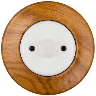 WOODEN PORCELAIN WALL SOCKET ROBUS MOTION SENSOR - DYKE & DEAN