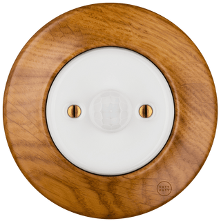 WOODEN PORCELAIN WALL SOCKET ROBUS MOTION SENSOR - DYKE & DEAN