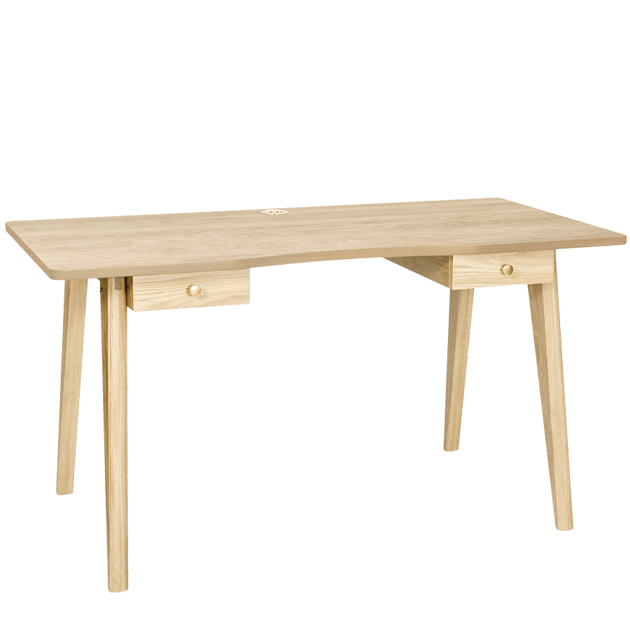 WRITING DESK WITH DRAWERS OAK - DYKE & DEAN