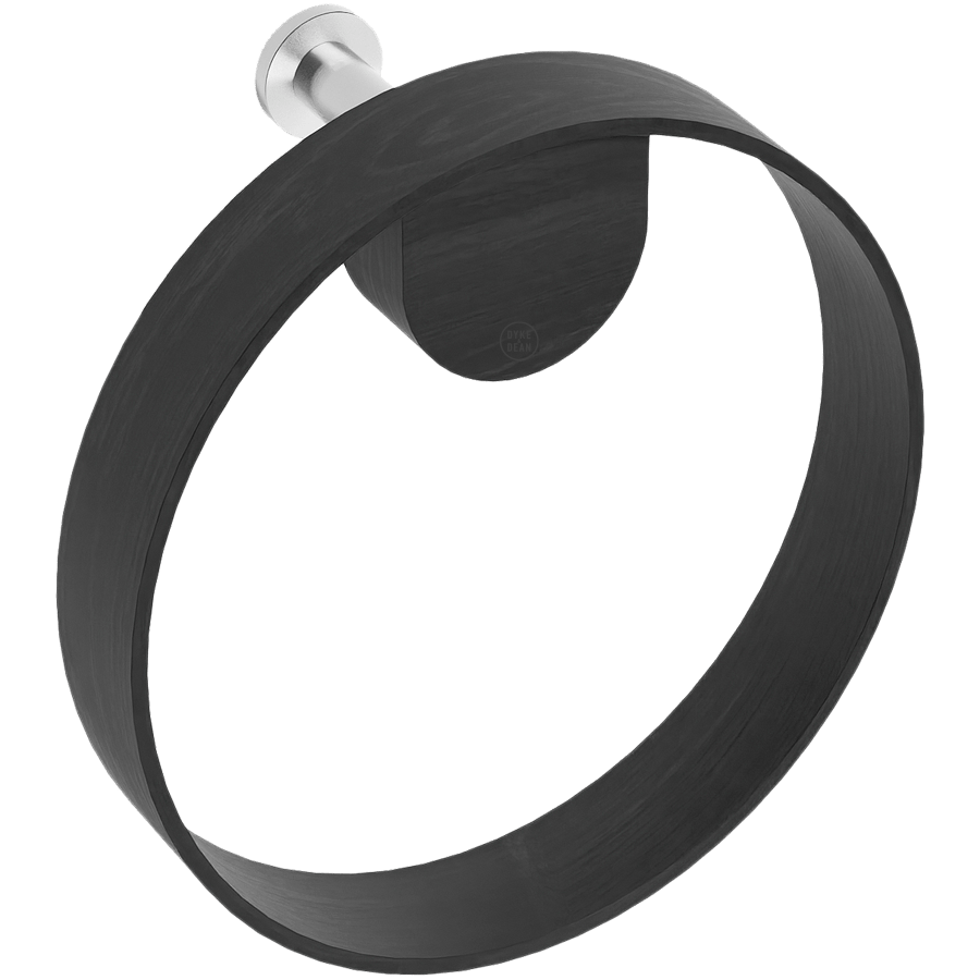 YOKU WALL TOWEL HOLDER RING DARK OAK - DYKE & DEAN