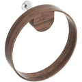 YOKU WALL TOWEL HOLDER RING WALNUT - DYKE & DEAN